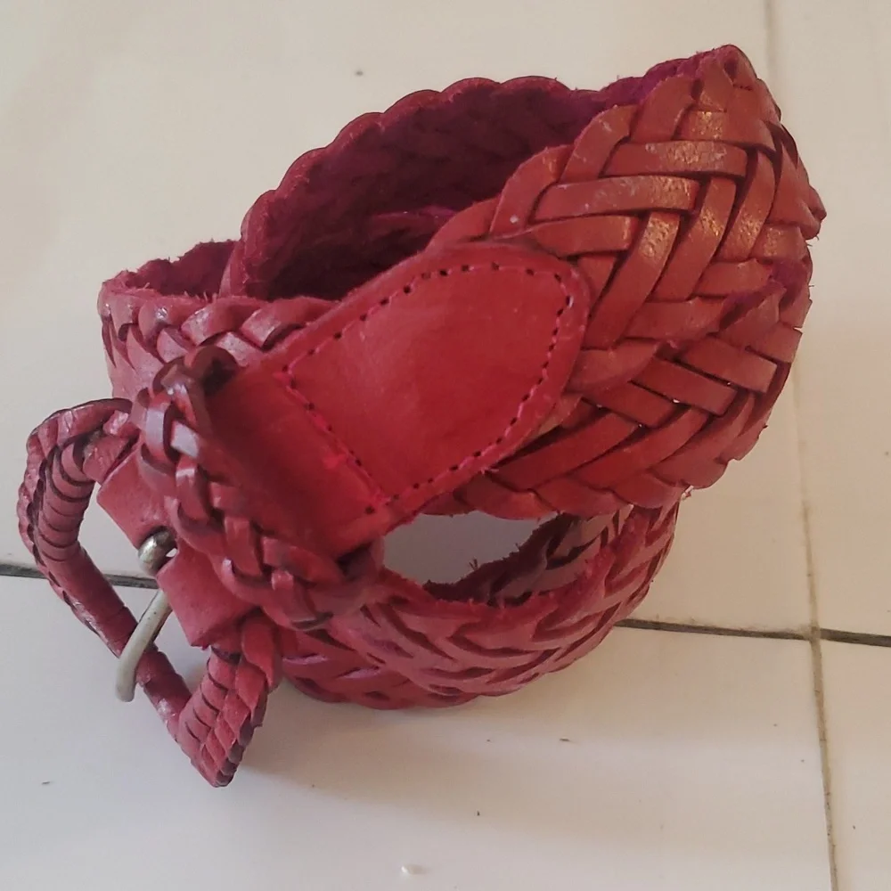 New without tags leather braided belt Size 30